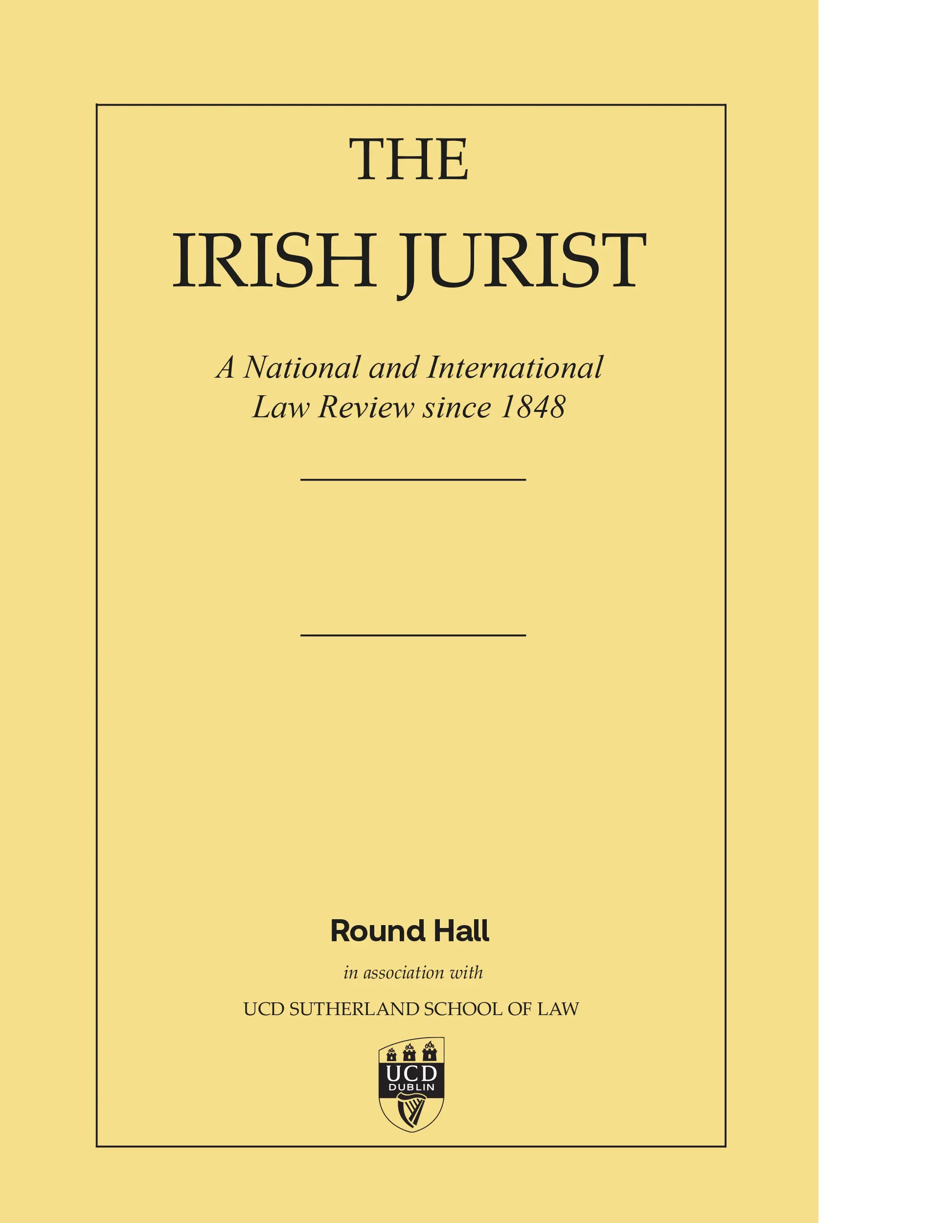 The Irish Jurist, Law Review